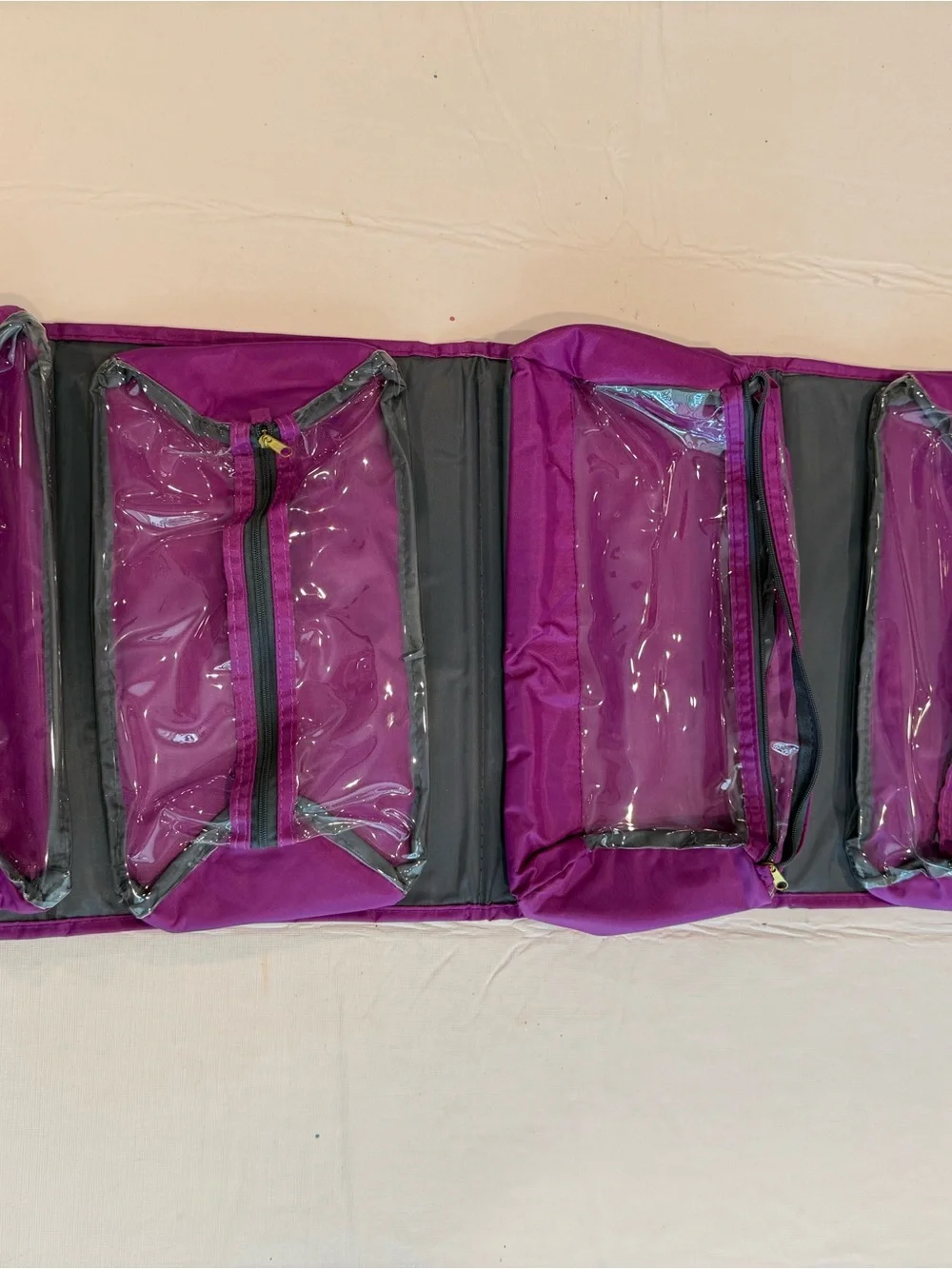 Joy Mangano JM Better Beauty Roll Up Cosmetic Travel Case - best cosmetics bag